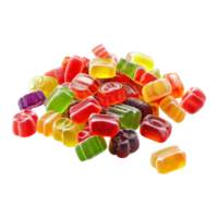 3D Rendering of a Colorful Jelly Candies Transparent Background png