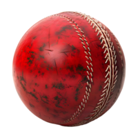 3d tolkning av en cricket boll röd transparent bakgrund png