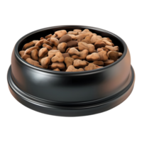 3D Rendering of a Dog Food in a Bowl Transparent Background png