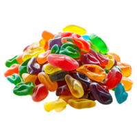 3D Rendering of a Colorful Jelly Candies Transparent Background png