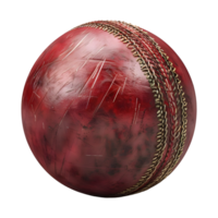 3D Rendering of a Cricket ball Red Transparent Background png