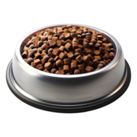 3D Rendering of a Dog Food in a Bowl Transparent Background png