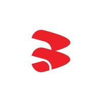 letter b red arrow bullet simple logo vector