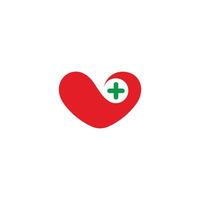 heart plus medical blood icon vector