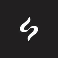letter s curves motion smoke logo vector