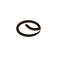 letter e seed ecology simple logo vector