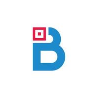 letter b d target square dart logo vector