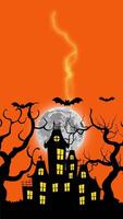 halloween haunted castle background video