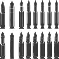 Silhouette bullets black color only vector
