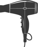 Silhouette hair dryer black color only vector