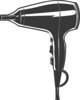 Silhouette hair dryer black color only vector