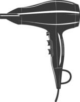 Silhouette hair dryer black color only vector