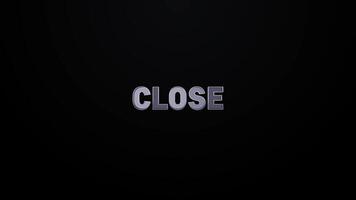 Close, glowing light wipes the effect on text. and Smooth animated to appear in slow motion with a black background to intro or end animation video