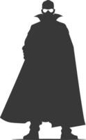 Silhouette incognito full body black color only vector