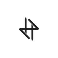 letter zh motion fast simple linked line logo vector