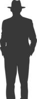 Silhouette incognito full body black color only vector