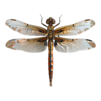 3d representación de un libélula en transparente antecedentes png