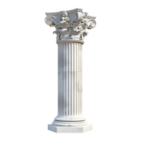 3d interpretazione di un' greco pilastro su trasparente sfondo png
