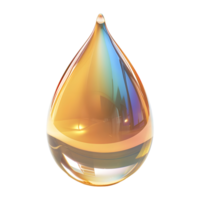 3D Rendering of a Liquid Drop on Transparent Background png