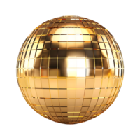 3D Rendering of a Disco Ball on Transparent Background png