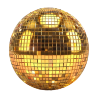 3D Rendering of a Disco Ball on Transparent Background png