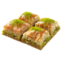 3d Renderização do uma turco Ramadã sobremesa baklava transparente fundo png