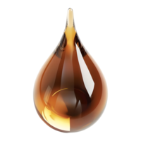 3D Rendering of a Liquid Drop on Transparent Background png