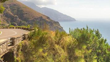 amalfi kust, Italië. horizontaal video