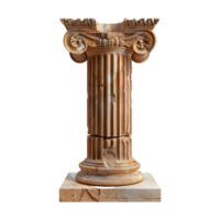 3d le rendu de une grec pilier sur transparent Contexte png