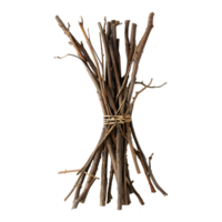 3d representación de un de madera palos apilar en transparente antecedentes png