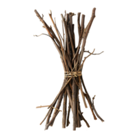 3D Rendering of a Wooden Sticks Stack on Transparent Background png