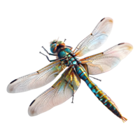 3D Rendering of a Dragonfly on Transparent Background png