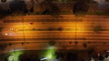 Florianopolis in Santa Catarina. Night aerial image in time lapse. video