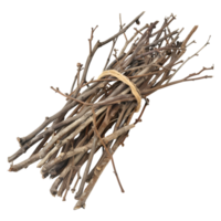 3d representación de un de madera palos apilar en transparente antecedentes png