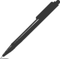 Silhouette pen personal stationery black color only vector