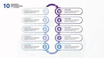 Blue tone circle infographic with 10 steps, process or options. vector