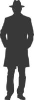 Silhouette incognito full body black color only vector