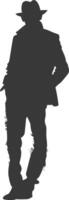 Silhouette incognito full body black color only vector