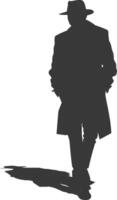 Silhouette incognito full body black color only vector