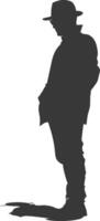 Silhouette incognito full body black color only vector