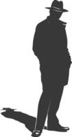 Silhouette incognito full body black color only vector