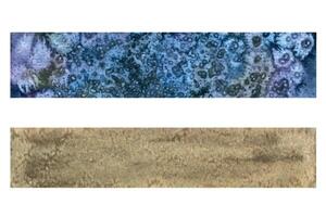 Watercolor illustration background with the texture of pavement sand and with the texture of water. Blue and brown stripes for the design of compositions, banners, boards. vector