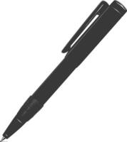 Silhouette pen personal stationery black color only vector