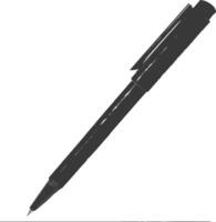 Silhouette pen personal stationery black color only vector