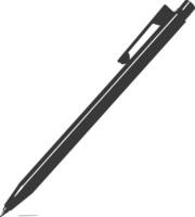 silueta bolígrafo personal papelería negro color solamente vector
