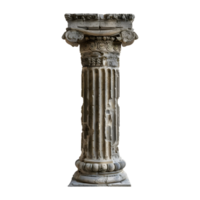 3D Rendering of a Greek Pillar on Transparent Background png