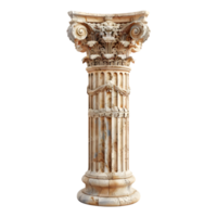 3d Renderização do uma grego pilar em transparente fundo png