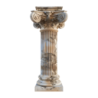 3D Rendering of a Greek Pillar on Transparent Background png