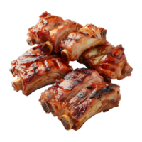 3D Rendering of a Grilled Meat BBQ on Transparent Background png