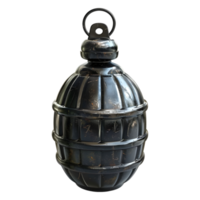 3d representación de un mano bomba granada en transparente antecedentes png